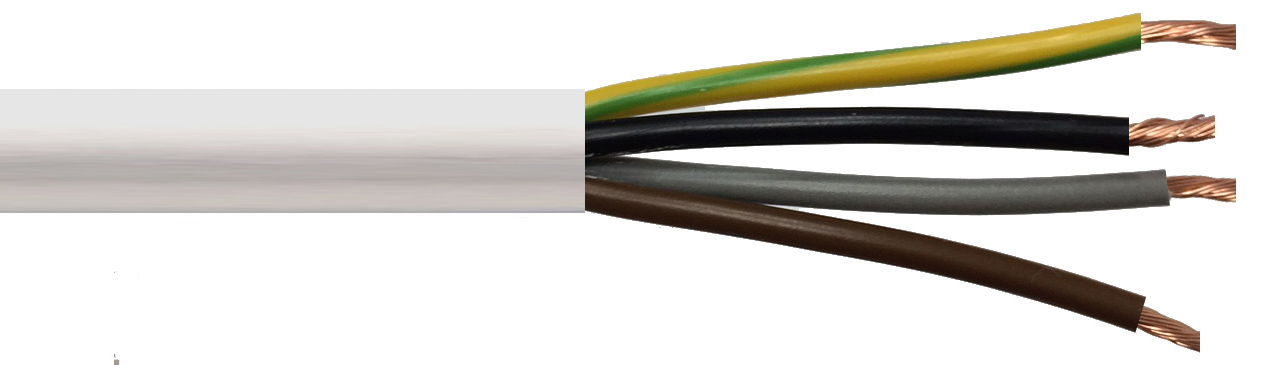 1.5MM 3184Y 4 Core White Cut to Length